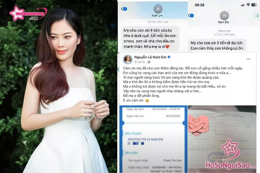 Nam Em và mẹ nuôi lùm xùm chuyện tiền bạc