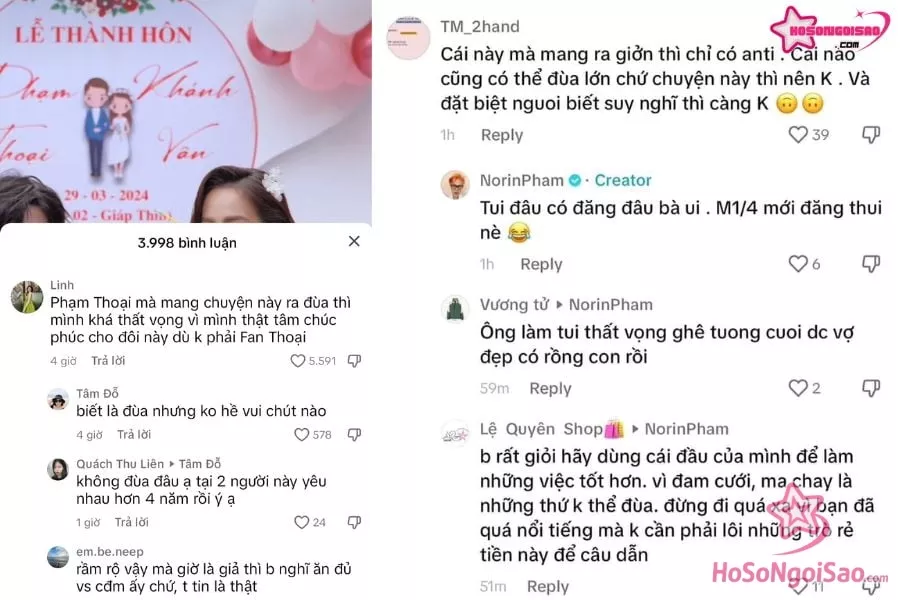 Phạm Thoại nhận nhiều ý kiến trái chiều sau khi đăng tải video đám cưới 