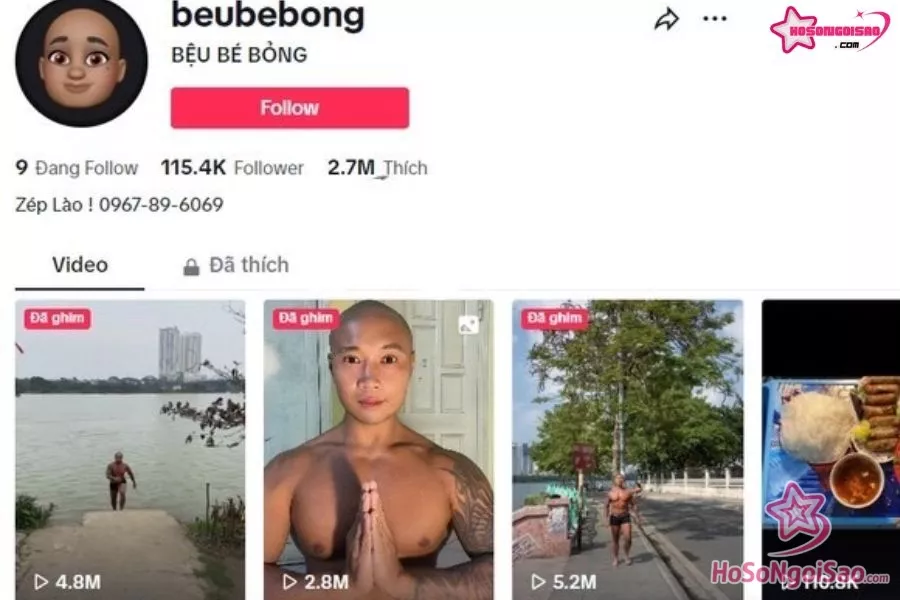 Kênh Tiktok của Bệu bé bỏng
