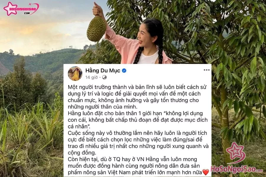 Giữa Drama Hằng Du Mục cũng không quên ủng hộ nông sản Việt