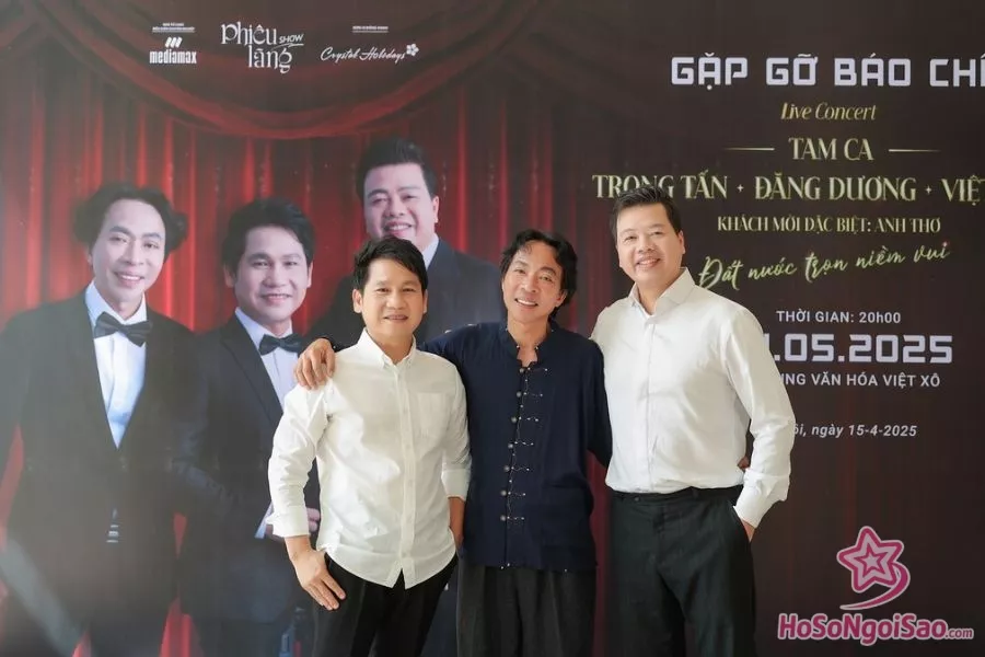 3 ca sĩ Đăng Dương, Trọng Tấn, Việt Hoàn tại sự kiện
