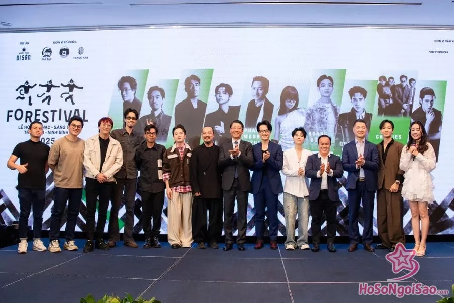 Các ca sĩ, nghệ sĩ tham gia dự án Lễ hội âm nhạc “Forestival” 2025.