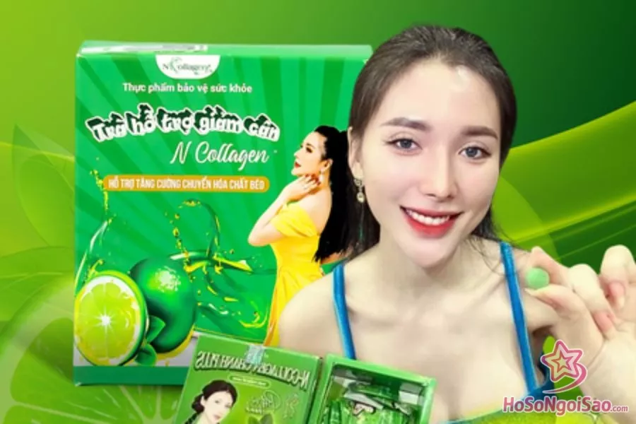 Ngân Collagen quảng bá, giới thiệu sản phẩm N-Collagen Chanh Plus.