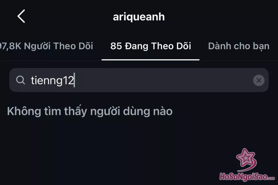 Quế Anh bị soi bỏ theo dõi Thuỳ Tiên trên Instagram cá nhân