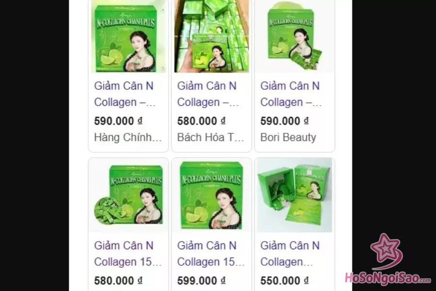 Sản phẩm N-Collagen Chanh Plus được bán với giá 550.000 – 590.000 đồng/sản phẩm