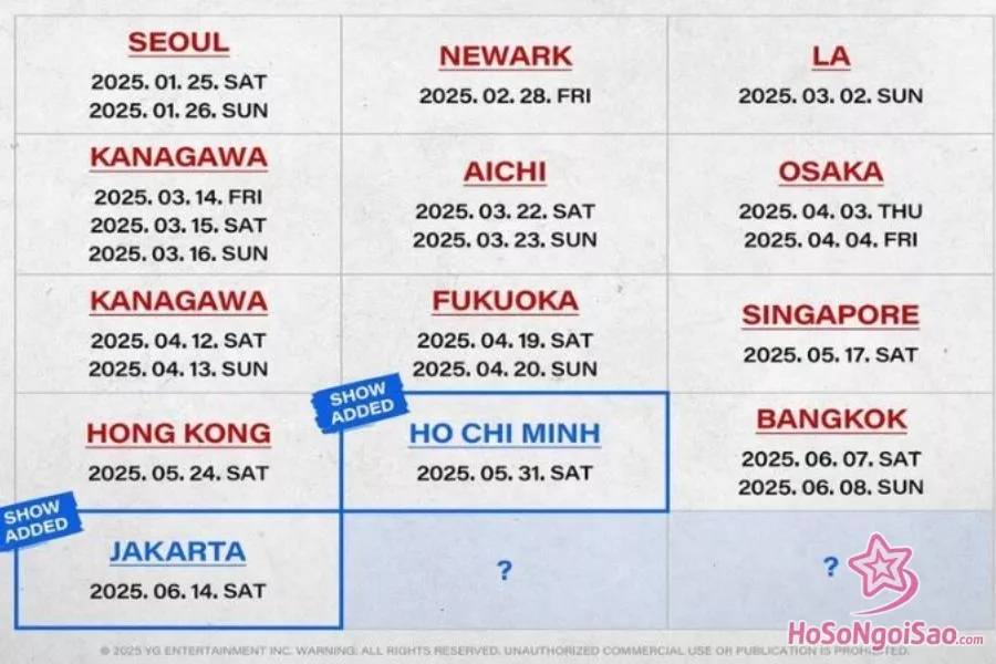Việt Nam là điểm đến trong khuôn khổ tour diễn vòng quanh thế giới của BABYMONSTER