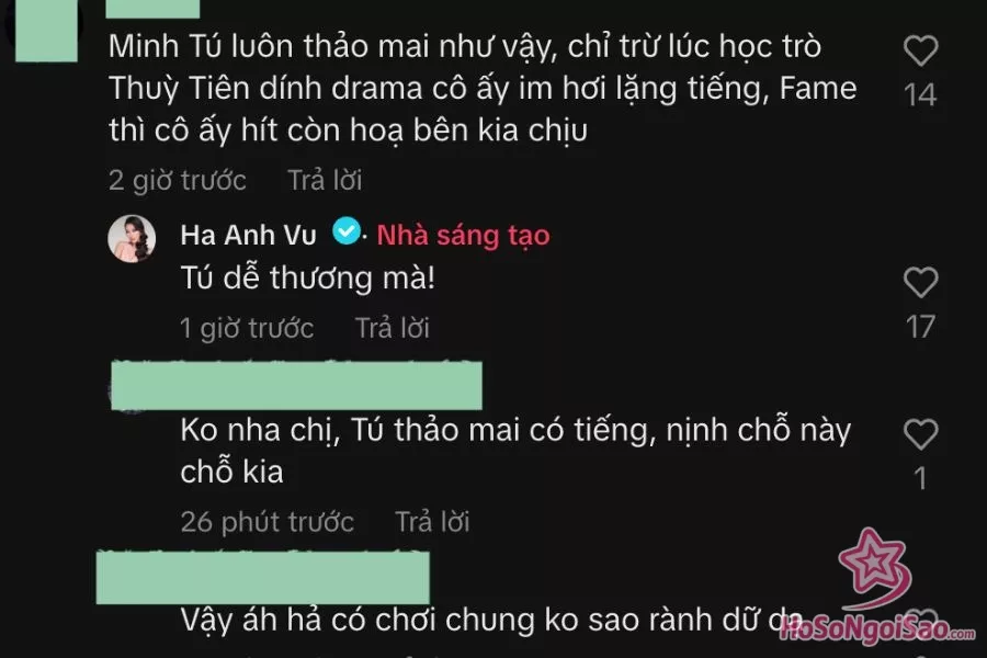 Minh Tú bất ngờ bị chỉ trích vì netizen cho rằng không lên tiếng về Thuỳ Tiên