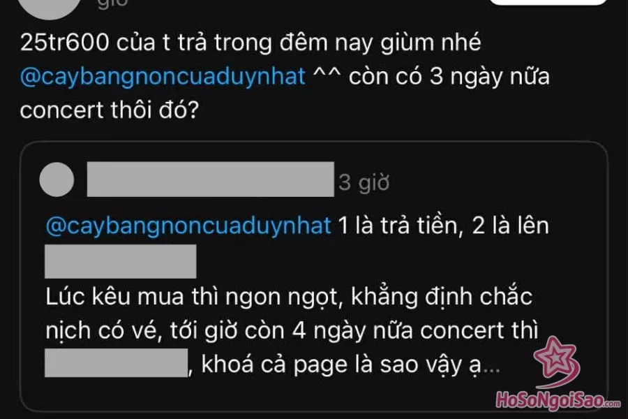 MXH Threads dậy sóng vì loạt bài đăng liên quan scam vé concert Anh Tài