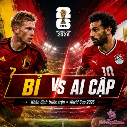 Bỉ vs Ai Cập: Nhận định, đội hình và DỰ ĐOÁN tỷ số World Cup 2026
